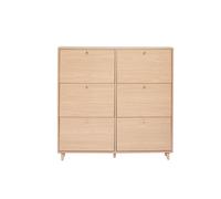 Mueble para zapatos con acabado madera clara roble L126 cm Silvestre