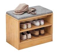 Zapatero con asiento, unidad pequeña de 42 cm/60 cm, organizador de zapatos para entrada, espacio pequeño, banco de almacenamiento de zapatos estrecho