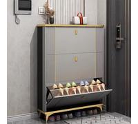 Zapatero con cajón abatible que ahorra espacio, elegante organizador de almacenamiento de zapatos para entrada, pasillo, armario y sala de estar, maximiza tu espacio, mantiene los zapatos limpios y