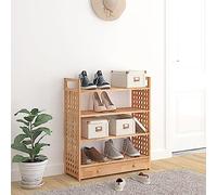 Zapatero con cajón madera maciza nogal 70x27x81 cm,Casa y jardín,Productos del hogar,Organización y almacenamiento,Almacenamiento de ropa y armarios,Zapateros y organizadores de calzado-350359