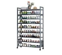 Zapatero con Ruedas, Organizador de Zapatos de Bambú Estante para Zapatos, Versátil para Ahorrar Espacio, Organizador de Almacenamiento Retirable Zapatera para Espacio Estrecho, Entrada(Color:9Tier,