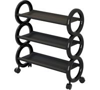 Zapatero con Ruedas, Resistente Zapatero de Tela, Soporte Ancho, Ideal for pasillos, dormitorios y Espacios reducidos. A, 46 x 20 x 73 cm.(Black,46 * 20 * 73cm)