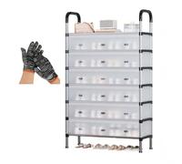 Zapatero De 2-7 Niveles, Estante De Zapatos Vertical De Metal, Organizador Con Reversible Funda Protectora, Zapatera De Almacenamiento Con Guantes, Estantería De Zapatos(60 cm/23.62 in(4 Tier))