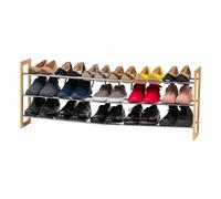 Zapatero de 3 niveles IRIS USA para entrada, 15 pares de zapatos extensible