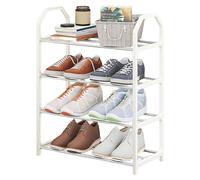 Zapatero de 4 niveles,Organizador de zapateros de 4 niveles | Almacenamiento organizador de zapatos,Estantes verticales independientes, organizador resistente que ahorra espacio para el hogar, armario