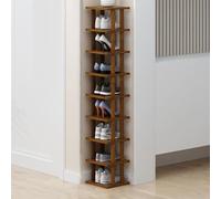 Zapatero de bambú apilable para espacios pequeños, entrada y armario, diseño de bricolaje, solución de almacenamiento de zapatos de madera para una gestión eficiente del calzado