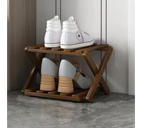Zapatero de bambú de 10 niveles, organizador vertical de zapatos para sala de estar, entrada, baño, duradero, plegable y elegante estante de flores