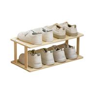 Zapatero de bambú multinivel, diseño de 2 niveles que ahorra espacio para entrada, pasillos y apartamentos compactos, estantes de malla ideales para habitaciones de estudiantes y espacios pequeños (70