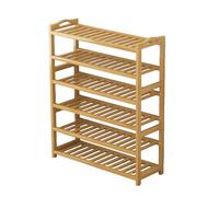 Zapatero de Bambú para Entrada, Estantería Estrecha de Varios Niveles para Zapatos, Adecuada para Apartamentos, Dormitorios, Pasillos, Mueble de Almacenamiento Interior (6 tier/80cm)