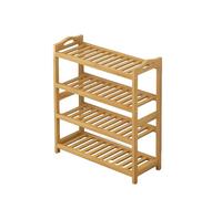 Zapatero de Bambú para Entrada, Estantería Estrecha de Varios Niveles para Zapatos, Adecuada para Apartamentos, Dormitorios, Pasillos, Mueble de Almacenamiento Interior (4 tier/90cm)