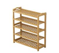 Zapatero de Bambú para Entrada, Estantería Estrecha de Varios Niveles para Zapatos, Adecuada para Apartamentos, Dormitorios, Pasillos, Mueble de Almacenamiento Interior (5 tier/100cm)