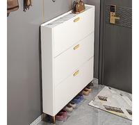 Zapatero de entrada estrecho de 24 a 60 cm, zapatero independiente con puertas para espacios pequeños, elegante zapatero para vestíbulo, vestíbulo o armario