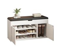 Zapatero de Madera con Asiento - Banco de Almacenamiento Que Ahorra Espacio para Zapatos y Objetos pequeños (60x30x39cm) - Elegante reposapiés y para la Entrada
