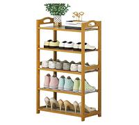 Zapatero de madera de 10 niveles, apilable y portátil, solución de almacenamiento, diseño a prueba de polvo, montaje rápido, compacto, ahorro de espacio, 60 cm de altura para armario