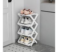 Zapatero de madera de 7 niveles, plegable, estrecho para espacios pequeños, perfecto para entrada, armario, pasillo, esquina y sala de estar, acabado natural