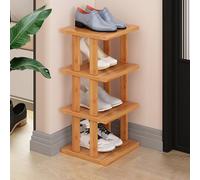 Zapatero de madera impermeable para almacenamiento de zapatos al aire libre, estrecho y alto, zapatero para entrada, dormitorio, ahorro de espacio, zapatos debajo de la cama, elegante y funcional