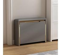 Zapatero de madera para entrada con cajón abatible, elegante estante de almacenamiento para pasillo, sala de estar, porche, asiento organizador que ahorra espacio para la entrada