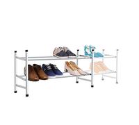 ZAPATERO DE METAL ESTANTERIA METALIZA PARA ZAPATOS EXTENSIBLE 62 A 115 CM 2 BALDAS HASTA 12 PARES