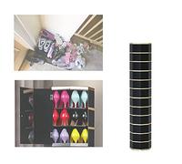 Zapatero de metal giratorio vertical, moderno zapatero redondo con puertas, diseño de torre que ahorra espacio para almacenamiento en la entrada, organizador de zapatos oculto simple y elegante