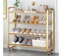 Zapatero de metal independiente, entrada alta y soporte moderno para plantas para pasillo, solución de almacenamiento de puerta delantera, unidad de almacenamiento de zapatos que ahorra espacio