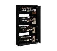 Zapatero de panel de partículas con 4 trampones,negro