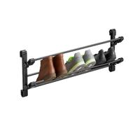 Zapatero de Pared | Estantería organizadora Estrecha de 2 Niveles - Almacenamiento de Zapatos Plegable Ahorro de Espacio para Montaje en Pared | para: Zapatillas, Pasillo, Guardarropa, Baño