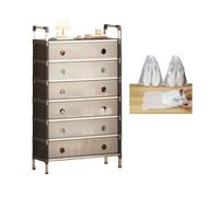 Zapatero De Pie, Organizador De Almacenamiento De 2 A 7 Niveles Con Solapa Antipolvo, Estante Zapateros Con Funda Para Zapatos, Estantería Zapatos De Metal For Entrada(62 cm/24.41 in(5 Tier))