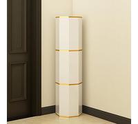 Zapatero de torre octogonal redondo giratorio organizador de almacenamiento para armario del hogar, giratorio 360°, estante multifuncional para zapatos del hogar