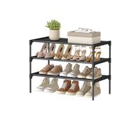 Zapatero de tres niveles con estructura metálica