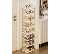 Zapatero de varias capas, estante vertical alto para zapatos para la entrada, zapatero con soporte de almacenamiento para espacios pequeños, de varias capas para armarios estrechos, pasillo, dormitori