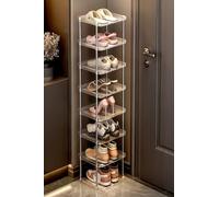 Zapatero de varias capas, estante vertical alto para zapatos para la entrada, zapatero con soporte de almacenamiento para espacios pequeños, de varias capas para armarios estrechos, pasillo, dormitori