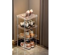 Zapatero de varias capas, estante vertical alto para zapatos para la entrada, zapatero con soporte de almacenamiento para espacios pequeños, de varias capas para armarios estrechos, pasillo, dormitori