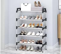 Zapatero de varios niveles, organizador portátil de almacenamiento de zapatos, zapatero independiente que ahorra espacio en la entrada, estante pequeño para zapatos para armario, pasillo, dormitorio,