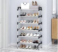 Zapatero de varios niveles, organizador portátil de almacenamiento de zapatos, zapatero independiente que ahorra espacio en la entrada, estante pequeño para zapatos para armario, pasillo, dormitorio,