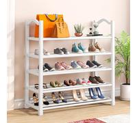 Zapatero de varios niveles, zapatero de 25 cm de ancho, zapatero vertical de 170 mm de paso, organizador para armario, pasillo, entrada, dormitorio, tubo laminado extraíble (B 80 x 25 x 80 cm)