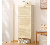 Zapatero delgado con cajones abatibles, elegante almacenamiento para espacios pequeños, entradas, salas de estar y dormitorios