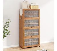 Zapatero delgado de madera con puertas, almacenamiento de entrada de 8 niveles para pasillo estrecho y dormitorio, elegante organizador y solución de decoración del hogar para una vida sin desorden