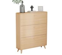 Zapatero delgado que ahorra espacio, zapatero moderno portátil para entrada, dormitorio, sala de estar, pasillo (marrón, 60 x 24 cm), solución de almacenamiento elegante