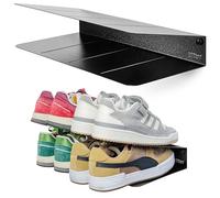 Zapatero Entrada recibidor, Organizador de Zapatos, Mueble Zapatero de Pared Interior y Exterior, Armario, Guarda Zapatos. (Negro X 2, 40 X 20 X 10 CM.)