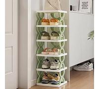 Zapatero estrecho de 6 niveles, zapatero pequeño, zapatero vertical, zapatero, ahorro de espacio, entrada de bricolaje, armario, entrada, fácil de montar, permanente gratis