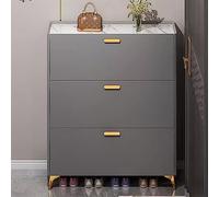 Zapatero estrecho de entrada de 24 a 60 cm, zapatero independiente con puertas para espacios pequeños, zapatero compacto para entrada o armario