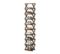 Zapatero Estrecho Madera Zapatero Vertical de 10 Niveles, Mueble Recibidor Zapatero, para Puerta de Entrada, Espacio Pequeño, 26 x 26 x 159 cm (Color : Brown, Size : 26 * 26 * 159)