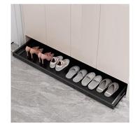 Zapatero Extensible bajo Cama, Organizador extraíble, Estante Deslizante para Entrada, Zapatero Negro, 81 x 31 cm, Ahorra Espacio.