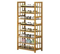 Zapatero extensible de madera de 10 niveles, apilable, a prueba de polvo y portátil, estante de almacenamiento para zapatos, 70 cm de altura, ahorro de espacio