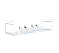 Zapatero Extensible, Estante Retráctil, Estantes Multiusos, Estante Inferior de Metal, Cesta Colgante para Zapatos, Zapatero para Entrada (White 52cm)