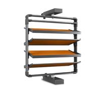 Zapatero extraíble de 360°, armario apilable para dormitorio y entrada, diseño que ahorra espacio, estante estrecho para zapatos, dimensiones: 62 x 33 x 150,5 cm