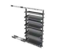 Zapatero extraíble de Altura Regulable - Estantería metálica de 8 Niveles para Armario - Solución de Almacenamiento Que Ahorra Espacio y soporta Grandes Cargas (116-128 cm, 73 cm)