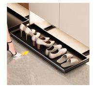 Zapatero extraíble de rebote, organizador de almacenamiento de zapatos debajo de la cama con riel deslizante extraíble, zapatero que ahorra espacio para entrada y armario, maximiza el almacenamiento y