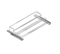 Zapatero extraíble y Extensible para Armario con embellecedor para Ocultar Las guías, Ancho 640-1000 mm, Acero Cromo