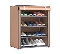 Zapatero, Gabinete Organizador de Almacenamiento de Zapatos con Cubierta de Tela a Prueba de Polvo, Zapatero Grande Organizador de Almacenamiento de Zapatos Gabinete(Café de 5 niveles y 4 rejillas)